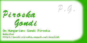 piroska gondi business card